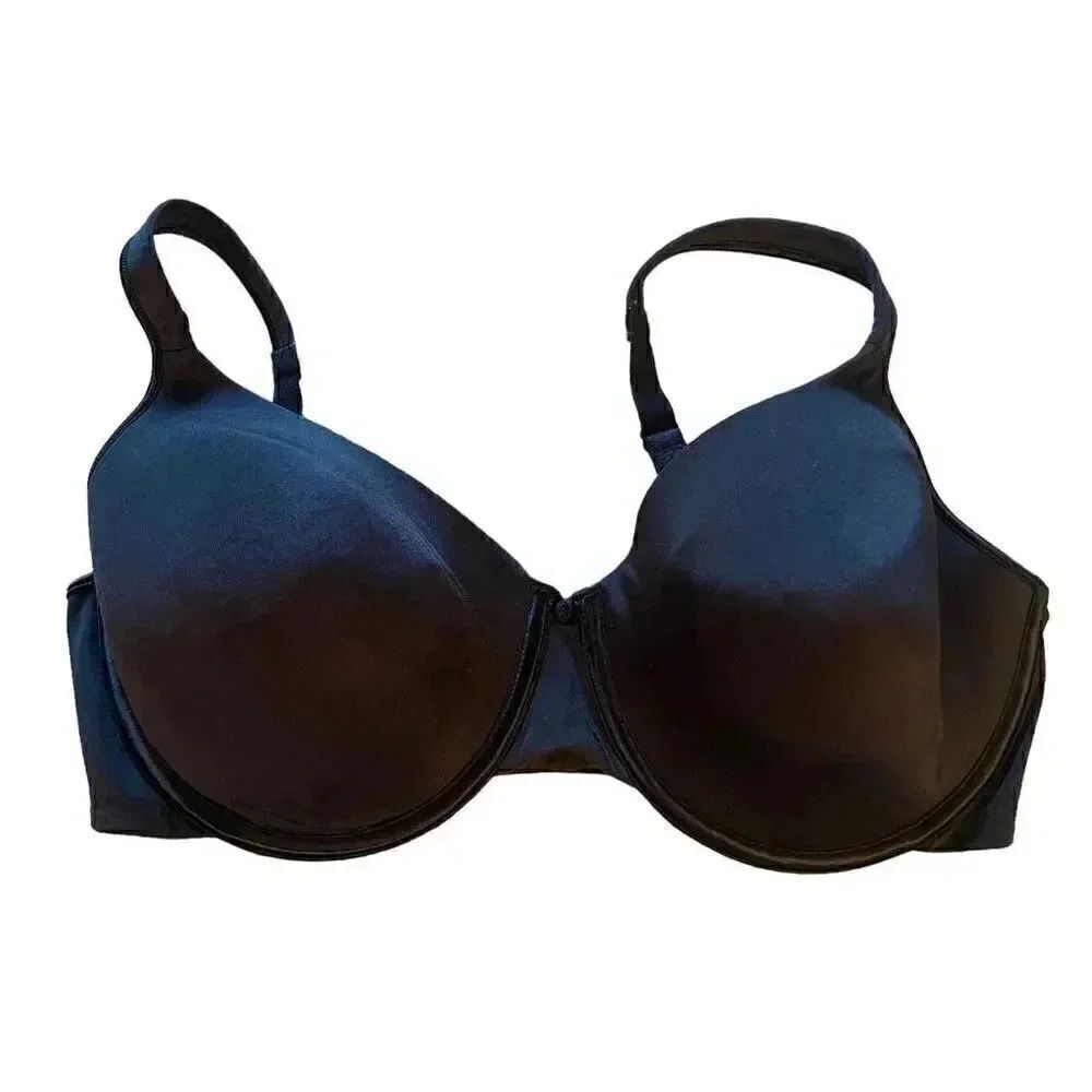 Bali Black Padded Wired Push-up Adjustable Straps Bra Size 42D  #1498